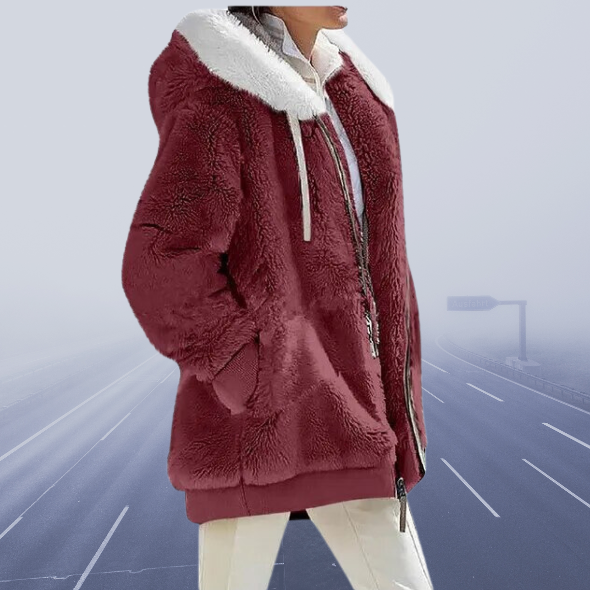 Damen Oversized Teddyjacke | Kuschelig & Warm | Wintermantel