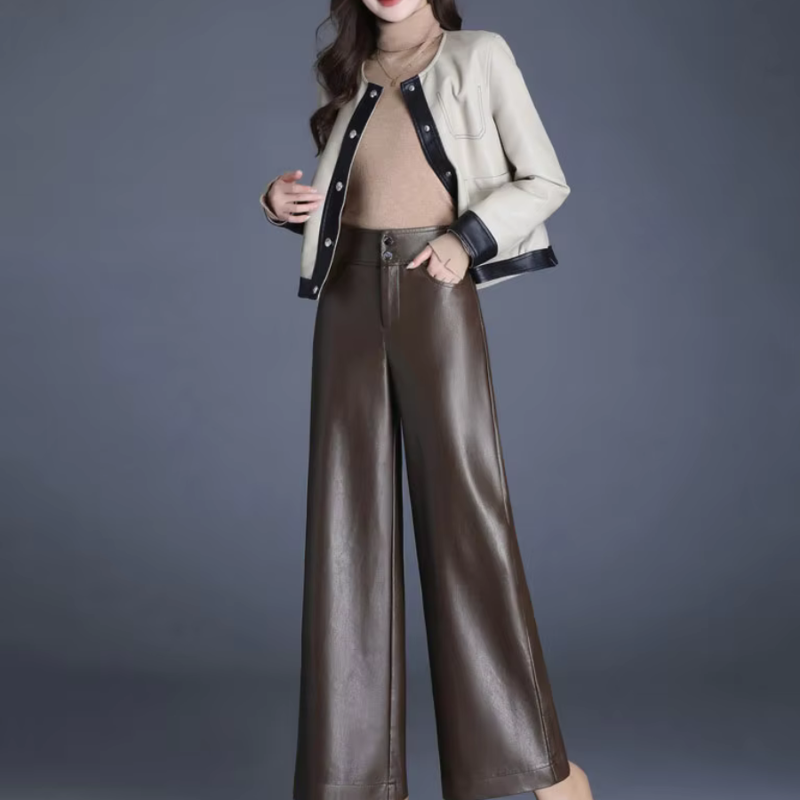 Damen Weite Lederhose in Premium Qualität