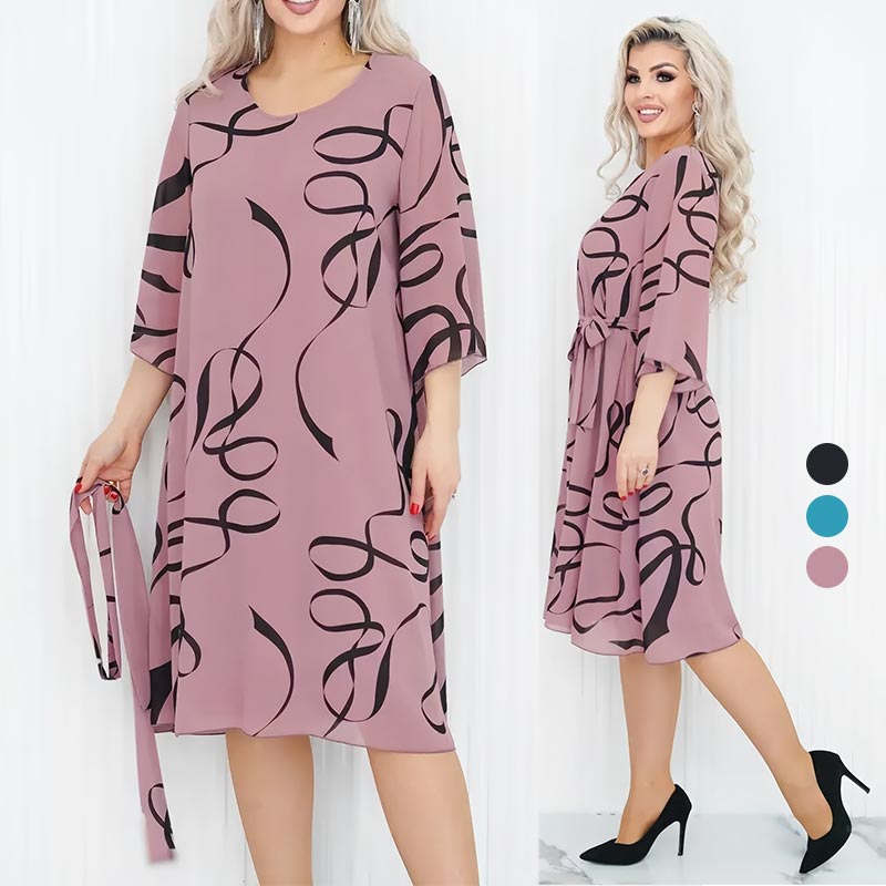 Elegante Lockere Midi-Kleid für Damen - Weich und Vielseitig
