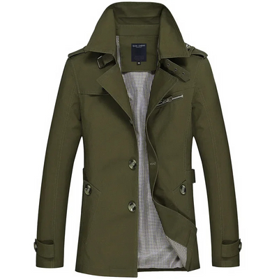 Herren Wollmantel in Premium-Qualität - Eleganter Doppelreiher Wintermantel