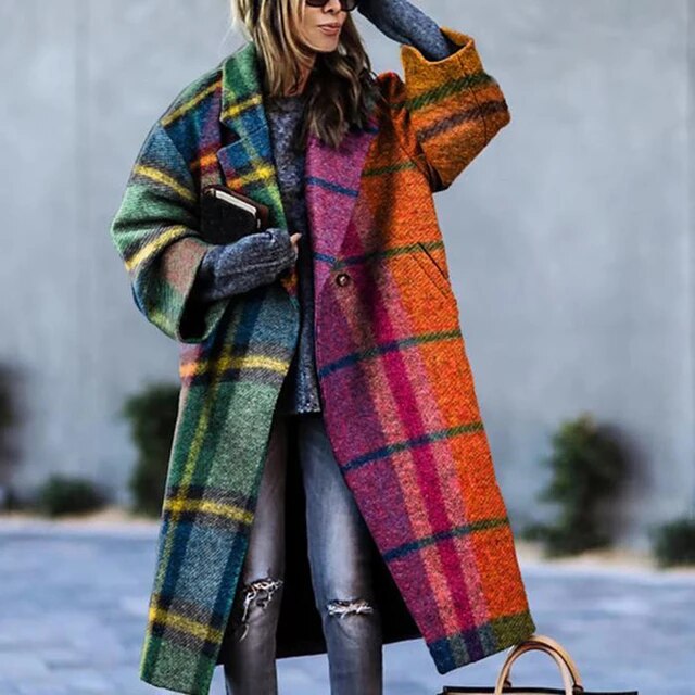 Eleganter Damen Herbstmantel aus Wollmischung - Warmgehalten mit Stil