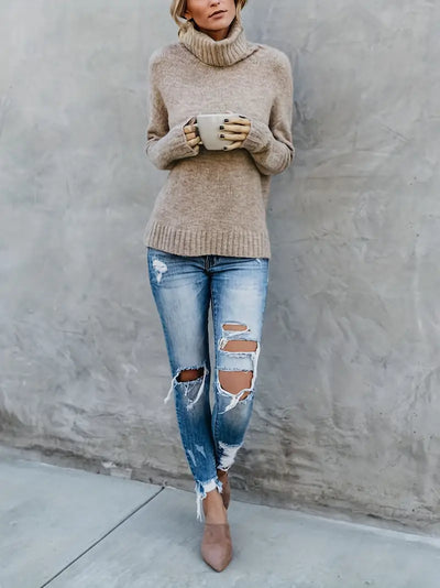 Damen Rollkragenpullover - Elegant & Warm