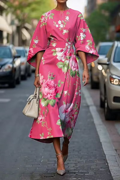 Celeste - Elegantes Blumenmuster-Kleid