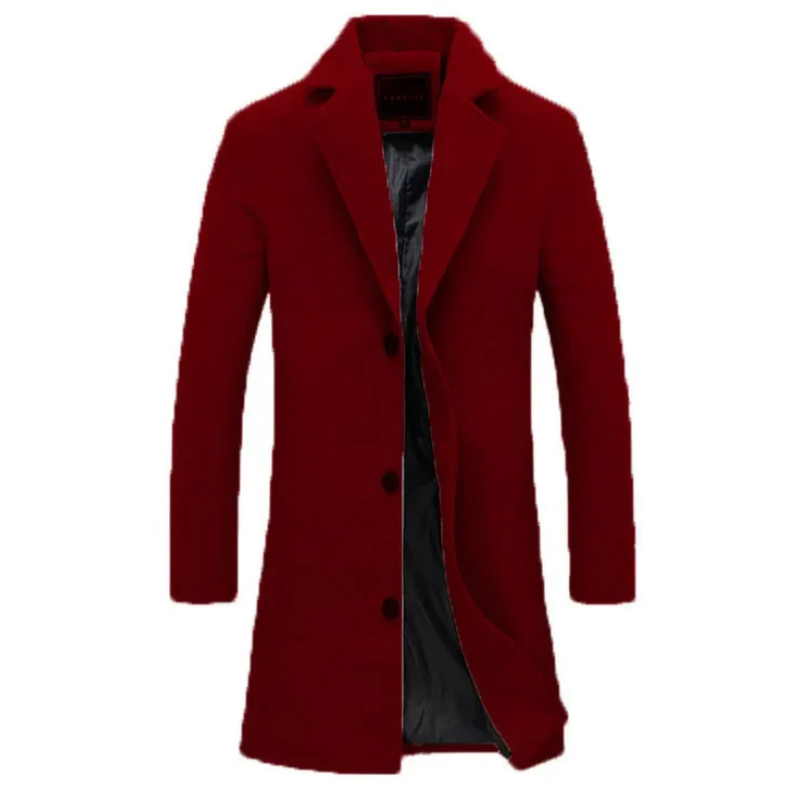 Herren Wintermantel - Eleganter Wollmantel mit warmer Fütterung für Business & Freizeit