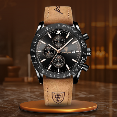 van Baerle® - Strahlendes Datum Chronograph Uhr