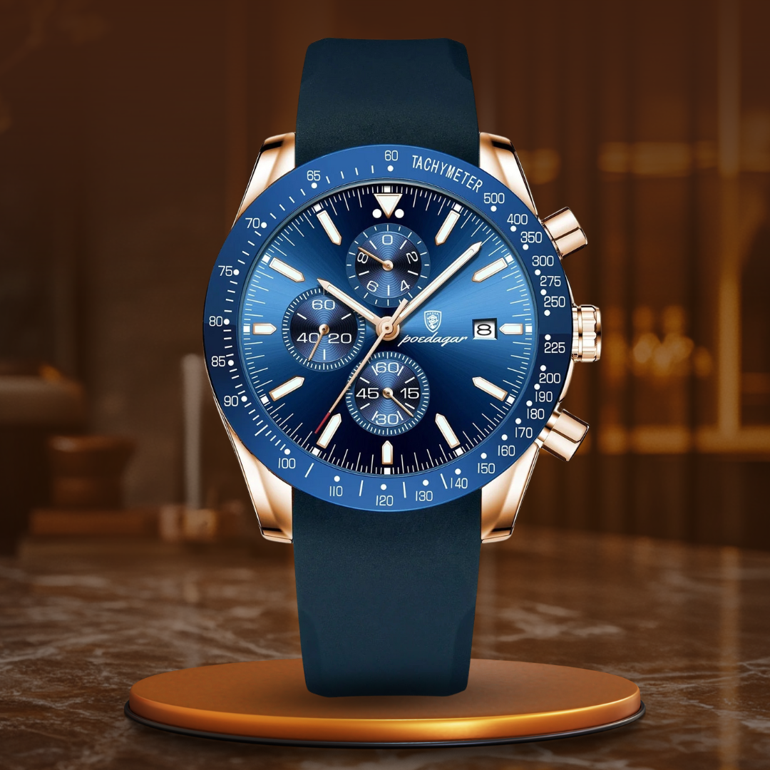 van Baerle® - Strahlendes Datum Chronograph Uhr