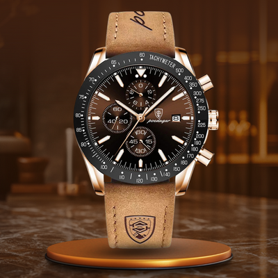 van Baerle® - Strahlendes Datum Chronograph Uhr