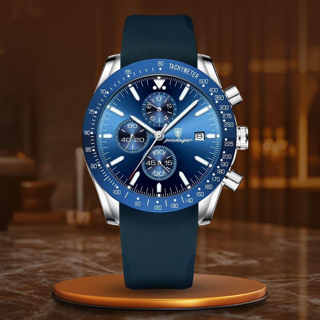van Baerle® - Strahlendes Datum Chronograph Uhr