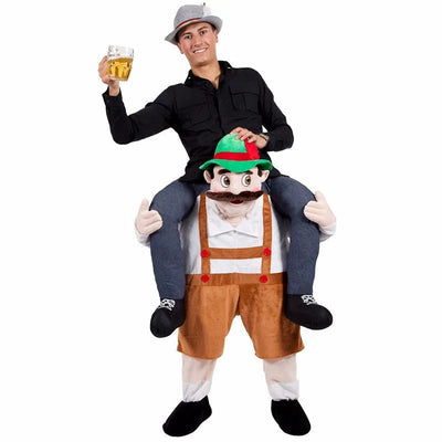 Unisex Halloween Aufsitz-Kostüm | Illusionsdesign & Einteiler