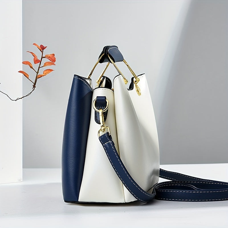 LuxaTote™ – Elegante Damen Umhängetasche aus Leder mit Großem Stauraum