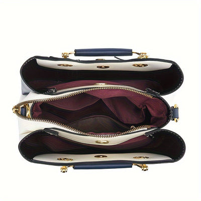LuxaTote™ – Elegante Damen Umhängetasche aus Leder mit Großem Stauraum