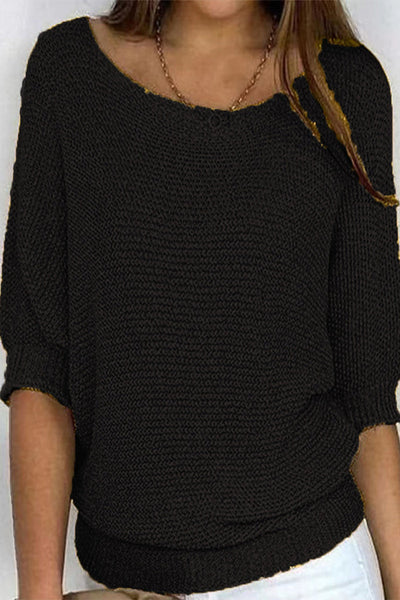 Damen Basic Rundhals Top Einfarbig Casual