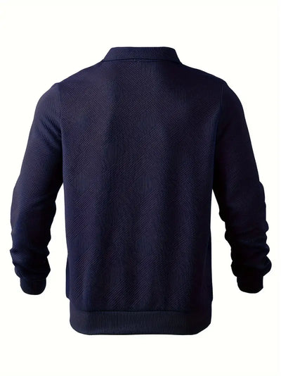 Herren Vintage Strickjacke mit geometrischem Reißverschluss-Muster