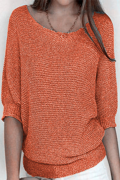 Damen Basic Rundhals Top Einfarbig Casual