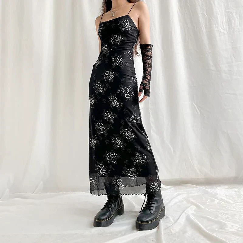 Bianca® | Vintage-Spitzenkleid mit Blumenmuster und transparentem Overlay