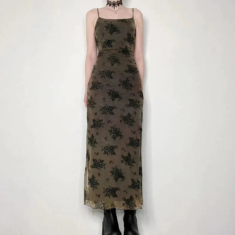 Bianca® | Vintage-Spitzenkleid mit Blumenmuster und transparentem Overlay