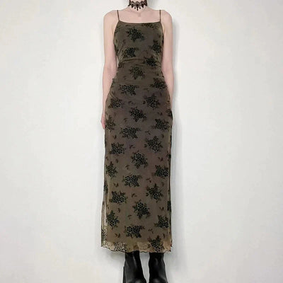 Bianca® | Vintage-Spitzenkleid mit Blumenmuster und transparentem Overlay