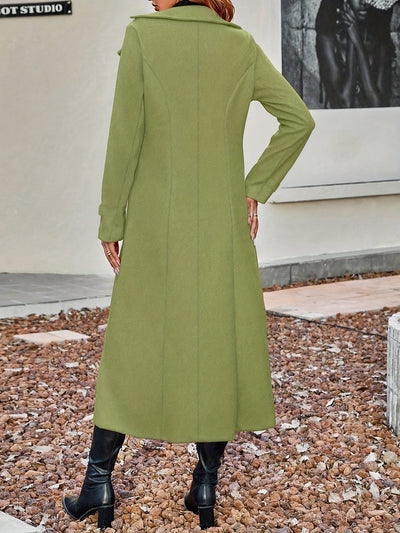 Damen Wintermantel mit Reverskragen - Warme Wollmischung für Eleganz & Komfort