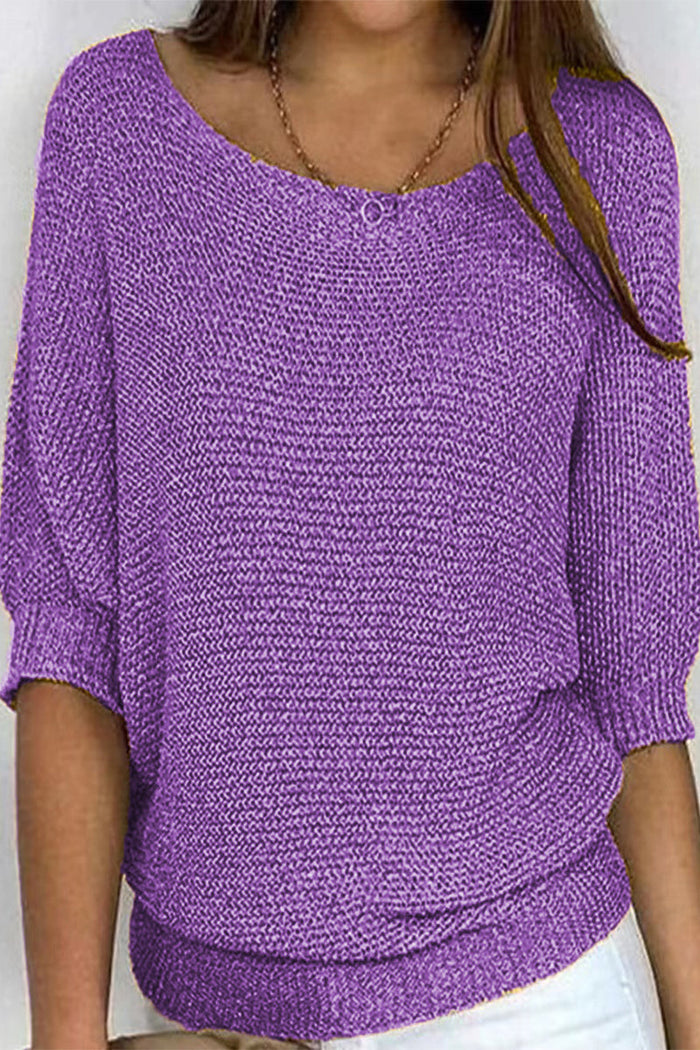 Damen Basic Rundhals Top Einfarbig Casual