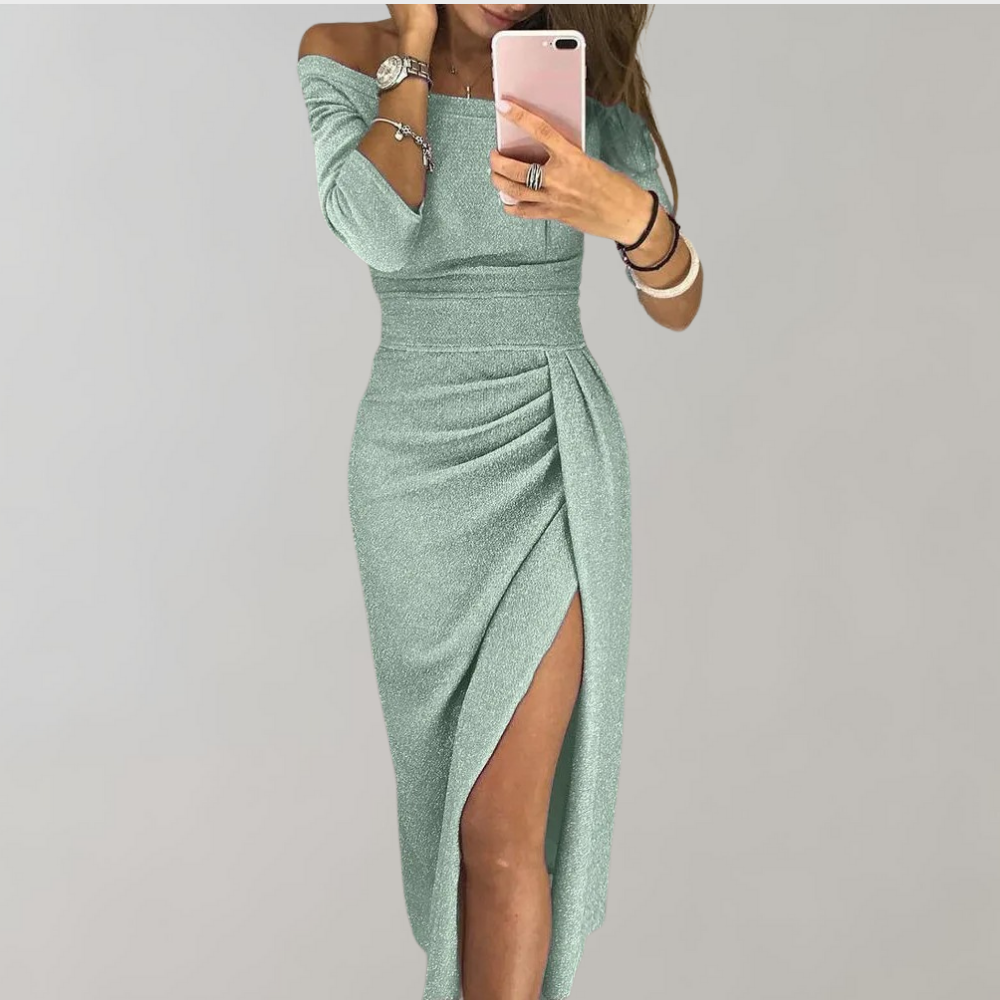 Elegantes Abendkleid für Damen mit langen Ärmeln