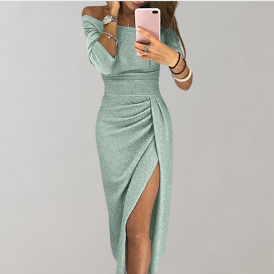 Elegantes Abendkleid für Damen mit langen Ärmeln