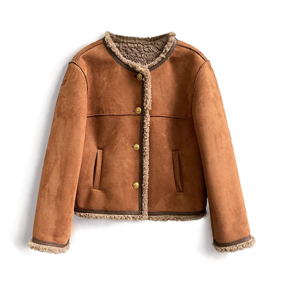 Damen Wildleder Jacke in eleganter Passform