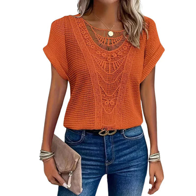 Cici - Spitze Damen Top Casual Chic Bequem