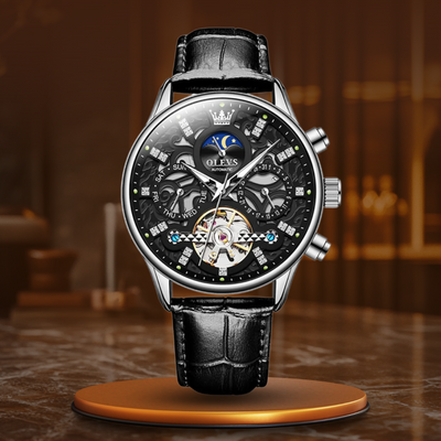 van Baerle® - Mechanische Automatikuhr mit Lederarmband