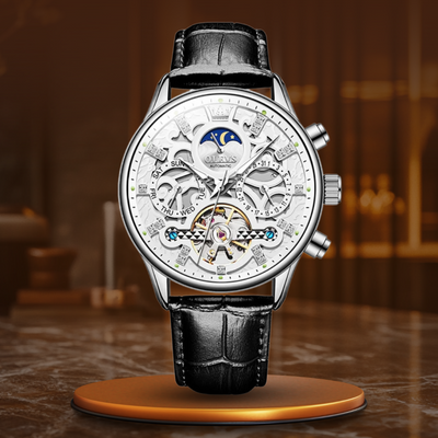 van Baerle® - Mechanische Automatikuhr mit Lederarmband
