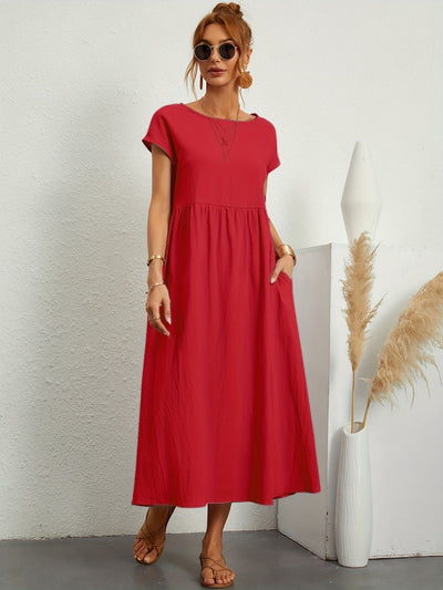 Damenkleid mit Rundhalsausschnitt