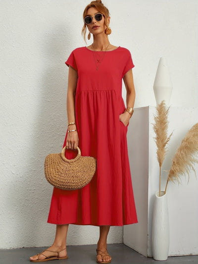 Damenkleid mit Rundhalsausschnitt