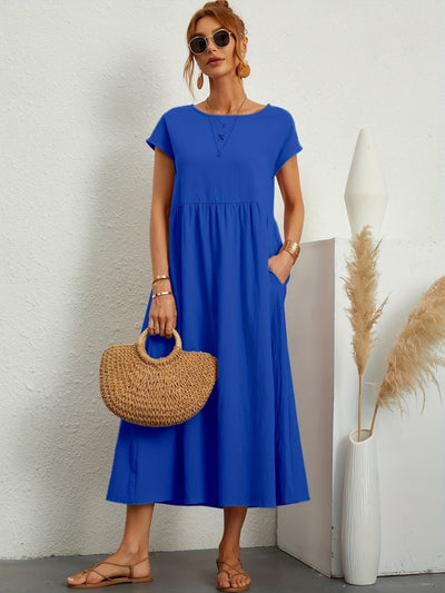 Damenkleid mit Rundhalsausschnitt
