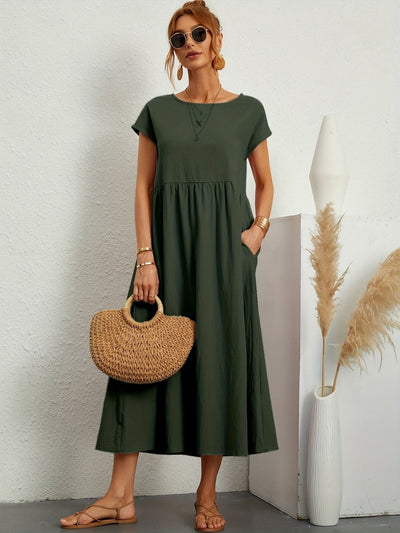 Damenkleid mit Rundhalsausschnitt