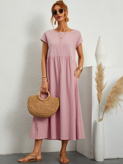 Damenkleid mit Rundhalsausschnitt