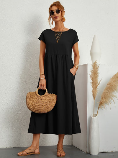Damenkleid mit Rundhalsausschnitt