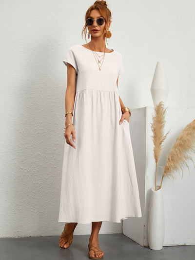 Damenkleid mit Rundhalsausschnitt