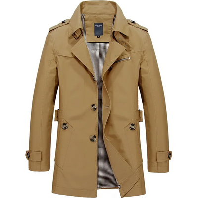 Herren Wollmantel in Premium-Qualität - Eleganter Doppelreiher Wintermantel