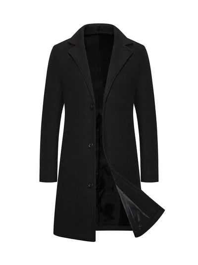 Eleganter langer Wollmantel für Herren | Hochwertig und warm für formelle Anlässe