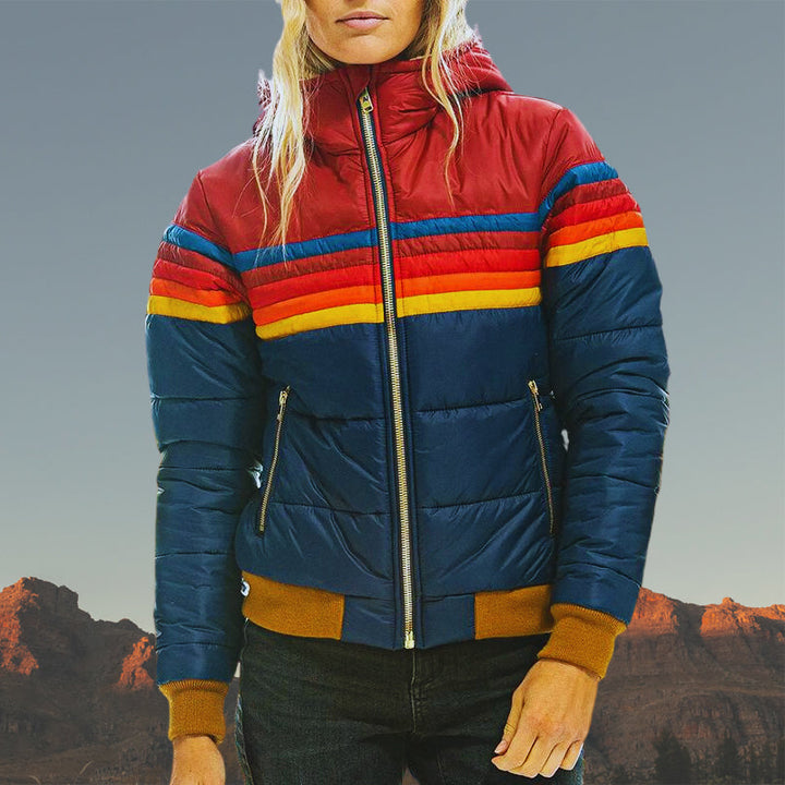 Wasserdichte Damen Winterjacke - Gesteppt mit Kapuze und Wärmeisolierung