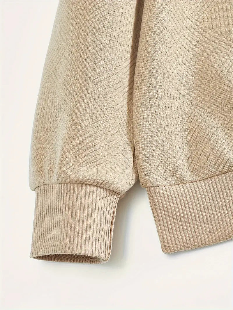 Herren Vintage Strickjacke mit geometrischem Reißverschluss-Muster