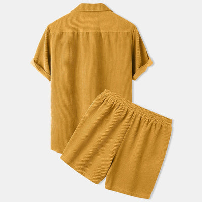 Herren Kurzes Samt Loungewear Set Premium Komfort
