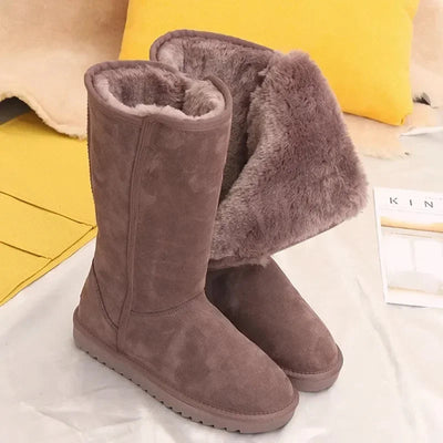 Bequeme Flache Winter Stiefel Mit Reißverschluss Für Damen | Ideal für Winter