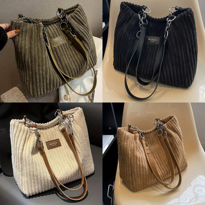Umhängetasche aus Cord | Weiche Struktur | Elegant & Praktisch