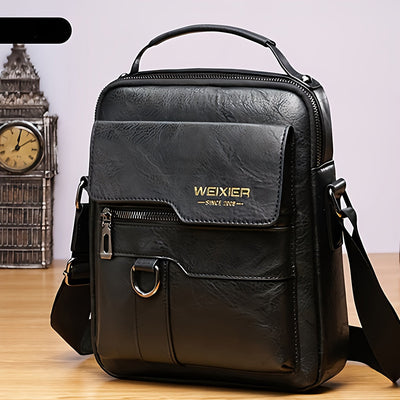 NobleVista™ – Herren Messenger Bag aus Echtleder