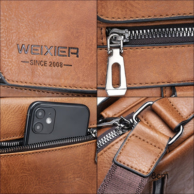 NobleVista™ – Herren Messenger Bag aus Echtleder
