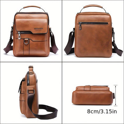 NobleVista™ – Herren Messenger Bag aus Echtleder