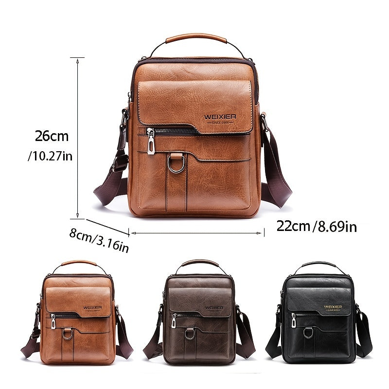 NobleVista™ – Herren Messenger Bag aus Echtleder