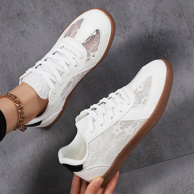 Damen Spitze-Overlay Freizeit Sneaker Fudus