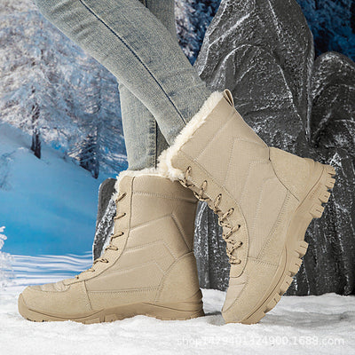 Damen isolierte Winterstiefel mit gemütlichem Kunstfellfutter Fudus