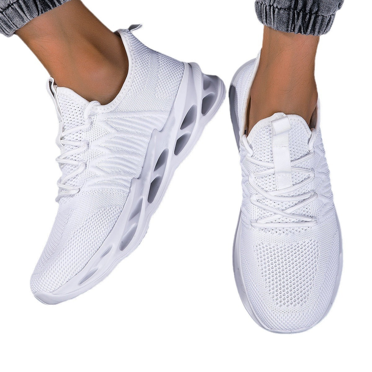 Unisex Leichtgewicht Atmungsaktive Lauf Sneakers mit Verbesserter Dämpfung Fudus